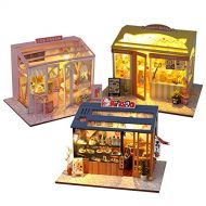 WYD Food and Play Shop Series Dollhouse Kit,Assembled Toy Houses with Funiture Model Kits for Sushi Shop/Ice Cream Shops/ Dessert Shop 3D Creative Birthday New Year DIY Gift Presen