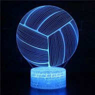 KAIYED Decorative Table Lamp Sport Hats Theme 3D Lamp Led Night Light 7 Color Change Touch Mood Lamp Christmas Present