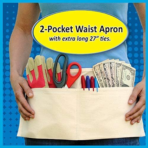  [아마존베스트]Garage Sale Pup 2 Pocket Canvas Waist Apron (3-Pack)