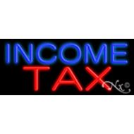 Light Master 24x10x3 inches Income Tax NEON Advertising Window Sign