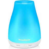 InnoGear Essential Oil Diffuser, Premium 5-in-1 Diffusers for Home Scent Aromatherapy Diffuser Air Desk Humidifier for Bedroom Large Room Office 7 Color LED 2 Mist Mode Waterless Auto Off, Basic White
