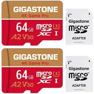 [5-Yrs Free Data Recovery] Gigastone 64GB 2-Pack Micro SD Card, 4K Game Pro, MicroSDXC Memory Card for Nintendo-Switch, GoPro, Security Camera, DJI, UHD Video, R/W up to 95/35MB/s,