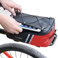 通用 Bike Rack Bag Bike Bags for Bicycle Back Seat Rear Rack Panniers for Saddle Luggage Pouch Waterproof Reflective Storage Trunk Folding 7L Small Cargo Carrier Pack with Rain Cover Bi