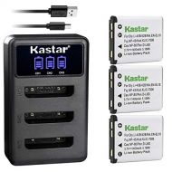Kastar Battery 3-Pack + LCD Triple Charger Replacement for Olympus LI-42B LI-40B, Fujifilm NP-45 NP-45A NP-45B NP-45S, Nikon EN-EL10, Kodak KLIC-7006, Casio NP-80, Pentax D-Li63 D-