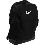 Nike Brasilia Medium Training Backpack for Women and Men with Secure Storage & Water Resistant Coating, Black/Black/White