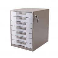LPYMX Desktop File Cabinet, Lockable Multi-Layer Data Cabinet Drawer Storage Cabinet