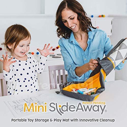  [아마존베스트]Creative QT Mini SlideAway Toy Storage Bag and Play Mat  Available in Multiple Patterns  Buffalo Check Toy Bag
