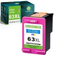 GREENBOX Remanufactured Ink Cartridge Replacement for HP 63XL 63 XL for Envy 4516 4520 Officejet 4650 3830 Deskjet 2130 2132 Printer (1 Tri-Color)