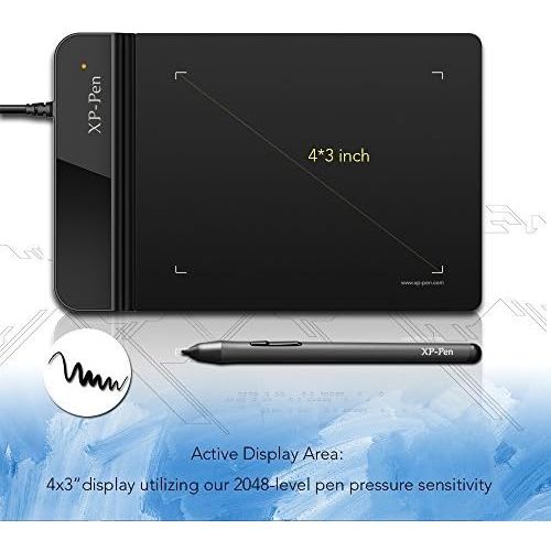  [아마존베스트]XP-Pen G430S 4x 3 Inch Graphics Tablet OSU! Gaming Pen Tablet Pen Tray 8192 Pressure Sensitivity Levels 266 RPS (G430S, Black)