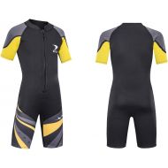 DIVESAIL Wetsuit Kids Neoprene 2.5mm Wetsuit Shorty Full Suit Long Sleeve Diving Suit Keep Warm for Girl boy for Swimming Surfing Sailing Water Sports
