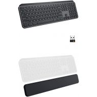 [아마존베스트]Logitech MX Keys Advanced Wireless Illuminated Keyboard - Graphite Bundle with Logitech MX Palm Rest