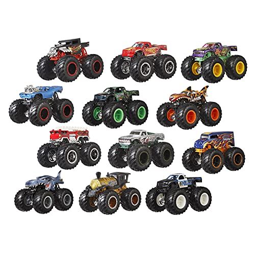  Hot Wheels Monster Trucks 1:64 Scale Die-Cast Ultimate Chaos 12 Pack Toy Vehicles for Kids Ages 3 Years and Older [Amazon Exclusive]