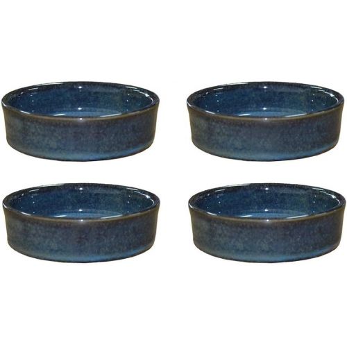  [아마존베스트]Colias Wing 3 Inch Vintage Style Kiln Glazed Ceramic Side Dishes Korean Bowls Seasoning Dishes Soy Dipping Sauce Dishes - Set of 4