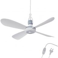 Bestlivings Portable Ceiling Fan 230 V / 5 Watt Diameter 42 cm Portable Ceiling Fan with Hanger and Switch Energy Saving.
