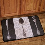 The Pecan Man Spoon Fork Design Memory Foam Kitchen Floor Mat Rug,1Pcs 18 x 30