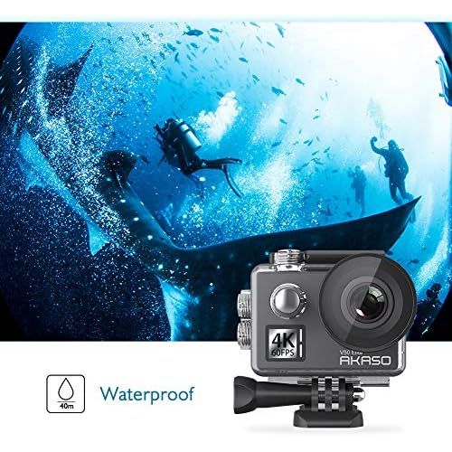  [아마존베스트]Akaso Action Camera V50 Series 4K Action Cam Sports Underwater Camera with Accessories