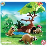 Playmobil Forest Lodge Raccoons
