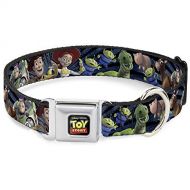 Buckle-Down Dog Collar Seatbelt Buckle Toy Story Characters Running2 Denim Rays Available In Adjustable Sizes For Small Medium Large Dogs