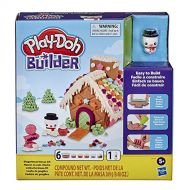 [아마존베스트]Play-Doh Builder Gingerbread House Toy Building Kit for Kids 5 Years and Up with 6 Non-Toxic Colors - Easy to Build DIY Craft Set