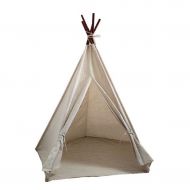 Anchor Large Canvas Teepee Play Tent Indian Play Tent Childrens Play House for Kids Outdoor and Indoor Play with Carry Case,5 Poles Design