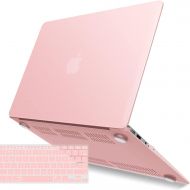 [아마존베스트]IBENZER Old Version (2010-2017 Release) MacBook Air 13 Inch Case (Models: A1466 / A1369), Plastic Hard Shell Case with Keyboard Cover for Apple Mac Air 13, Rose Quartz, A1301RQ+1