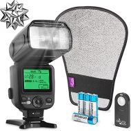 Altura Photo Camera Flash KIT W/LCD Display for DSLR & Mirrorless Cameras, External Flash Featuring a Standard Hot Flash Shoe, Universal Camera Flash for Canon, Sony, Nikon, and Ot