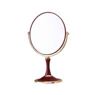 HUMAKEUP Dressing Table Double-Sided Makeup Mirror 1x / 3X Magnifying Glass Bride Makeup Mirror 360 Degree Rotating Home Mirror Red (Design : Oval)