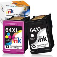 st@r ink Remanufactured ink Cartridge Replacement for HP 64 XL 64XL for Envy Photo 7855 7858 7155 7800 6255 7864 7164 7158 6252 6258 Printer(Black Tri-Color, 2-Pack)