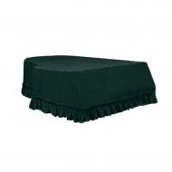 D DOLITY 3 Colors Choice Dustproof Piano Cloth Cover Velvet Bordered Grand Piano Dust Protective 61x57 x20inch - Green