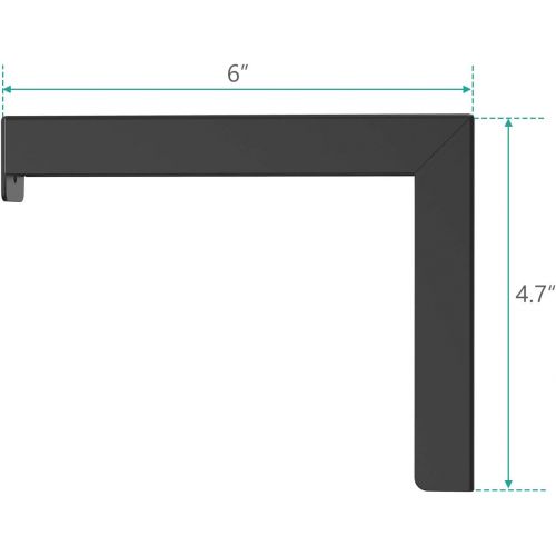  [아마존베스트]WALI Universal Projector Screen L-Bracket Wall Hanging Mount 6 inch Adjustable Extension with Hook Manual, Spectrum and Perfect Screen Placement up to 66 lbs, 30kg (PSM001-B), Black