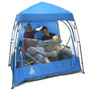 EasyGoProducts CoverU Sports Shelter Tent ? Pop Up Weather Pod Wind Weather Tent Pod ? 2 Person Patented