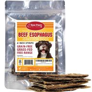 Raw Paws Pet Natural 6-inch Beef Dog Jerky Treats - Dog Taffy Sticks - Esophagus Dog Treats - Beef Gullet Sticks for Dogs - Glucosamine Chondroitin Dog Treats for Joints - Beef Str