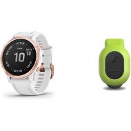 Garmin Fenix 6S Pro, Premium Multisport GPS Watch, Features Mapping, Music, Grade-Adjusted Pace Guidance and Pulse Ox Sensors, Rose Gold with White Band & 010-12520-00 Running Dyna