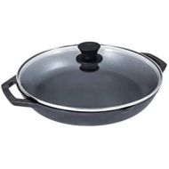 Lodge Chef Collection 12 In Cast Iron Everyday Chef Pan with Tempered Glass Lid. A Kitchen Staple Seasoned for Sauteing, Stir Frying, Broiling, Grilling. Made from Quality Material
