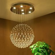 Saint Mossi Chandelier Modern K9 Crystal Raindrop Chandelier Lighting Flush mount LED Ceiling Light Fixture Pendant Lamp for Dining Room Bathroom Bedroom Livingroom 6 GU10 LED Bulb