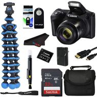 Pixibytes Canon PowerShot SX420 Digital Camera w/42x Optical Zoom - Wi-Fi & NFC Enabled (Black) - Digital Camera Bundle Kit with Spider Tripod (Blue) and 32 GB Memory Card