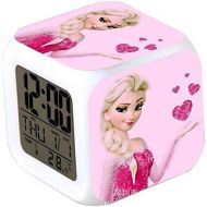 [아마존베스트]EnjoyLife Inc Enjoy Life : Cute Digital Multifunctional Alarm Clock with Glowing Led Lights and Frozen Sticker, Good Gift for Your Kids, Comes with Bonuses (01)