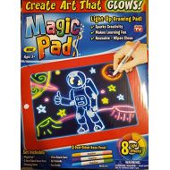 [아마존베스트]Ontel Bonus Magic Pad Deluxe Light Up LED Drawing Tablet with Extras - Includes 4 Dual Side Markets, Dry Eraser, Glow Boost Card, Fun Guide, 42 Stencils, and Carrying Case