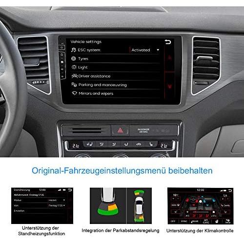  Dynavin Car Radio Navigation System for VW Golf 7 Passat B8 Tiguan Polo Skoda Octavia Superb, 9/10.1 Inch OEM Radio with Bluetooth, DAB+ Ready, Compatible with Carplay and Android