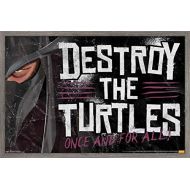 Trends International Nickelodeon Teenage Mutant Ninja Turtles - Destroy Wall Poster, 14.725 x 22.375, Barnwood Framed Version