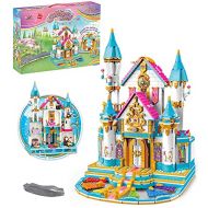 EP EXERCISE N PLAY Friends Flower Castle Building Kit, 1117 Pieces Girls Princess Castle Building Blocks Toys, Creative Construction STEM Building Toys, Best Learning Roleplay Gift for Boys and Girls
