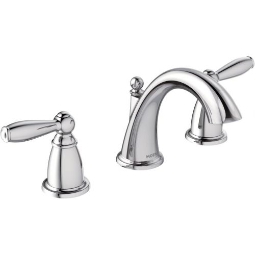  Moen T6620 Brantford Two-Handle 8 in. Widespread Bathroom Faucet Trim Kit, Valve Required, Chrome