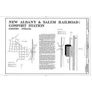 HistoricalFindings Photo: New Albany & Salem Railroad,North Street,Gosport,Owen County,in,Indiana,HABS,6