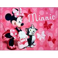 Gertmenian Disney Minnie Mouse Rug w/ Figaro Cat HD Digital Girls Room Decor Bedding Area Rugs 5x7, X Large, Pink