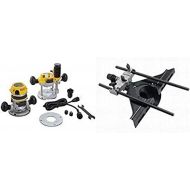 DEWALT DW618PK 12-AMP 2-1/4 HP Plunge and Fixed-Base Variable-Speed Router Kit with Router Edge Guide with Fine Adjustment and Vacuum Adaptor