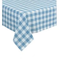 Xia Home Fashions Gingham Check Tablecloth, 60 by 84-Inch, Blue