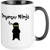 CafePress Improv Ninja Mugs Coffee Mug, Large Ceramic White Tea Cup, 15 oz.
