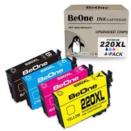 BeOne Remanufactured Ink Cartridge Replacement for Epson 220 XL 220XL T220 T220XL 4-Pack to Use with Workforce WF-2750 WF-2630 WF-2650 WF-2760 WF-2660 Expression XP-420 XP-320 XP-4