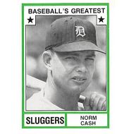 Autograph Warehouse Norm Cash Baseball Card (Detroit Tigers) 1982 TCMA Greatest Sluggers #29