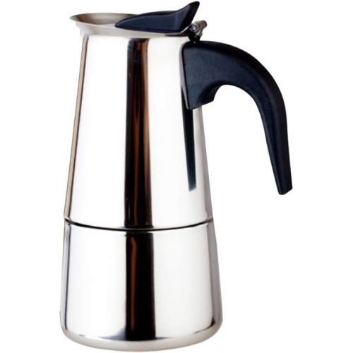  Cabilock Stainless Steel Coffee Pot Coffee Machine Maker Espresso Maker Handheld Coffee Kettle Tea Infusion Container for Kitchen Home 450ml (Silver)